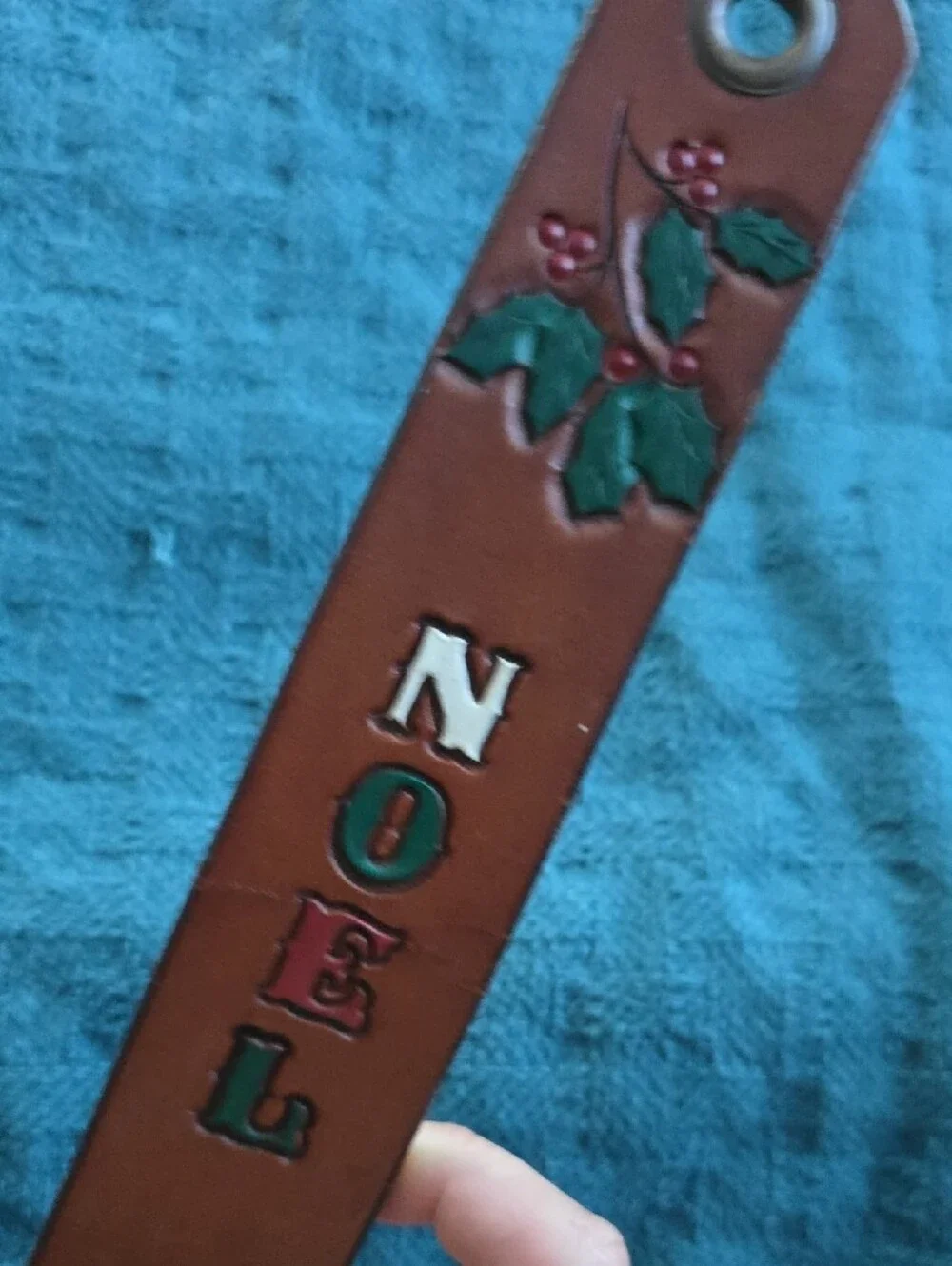 Brown Leather Wrist Strap with Decorative Conchos - Brown